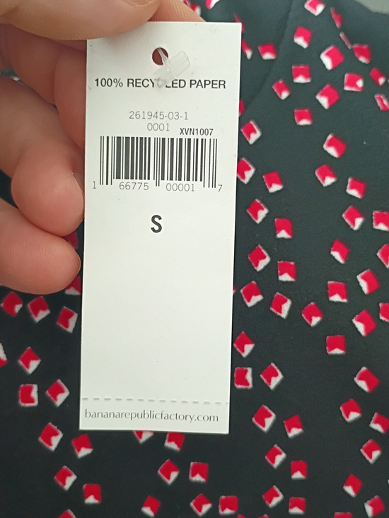 Banana Republic Black Sleeveless Mock Neck Top with Pink Dot Print - Picture 3 of 3